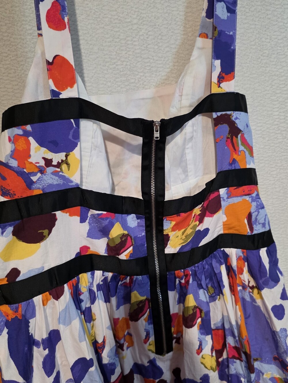 Maeve Anthropologie Botanical Floral Corset Midi Dress Colorful Womens Size 16 - Picture 3 of 9